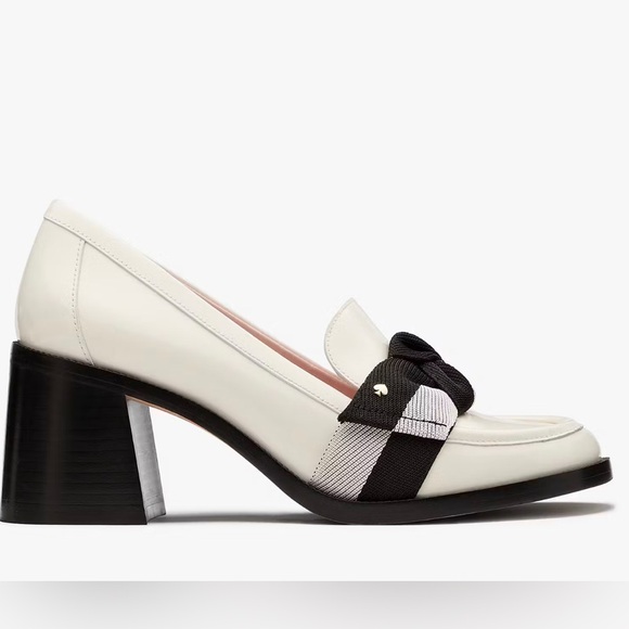 Kate Spade Leandra Heeled Loafer white. size 8.5. New in box, never worn. - Picture 1 of 4